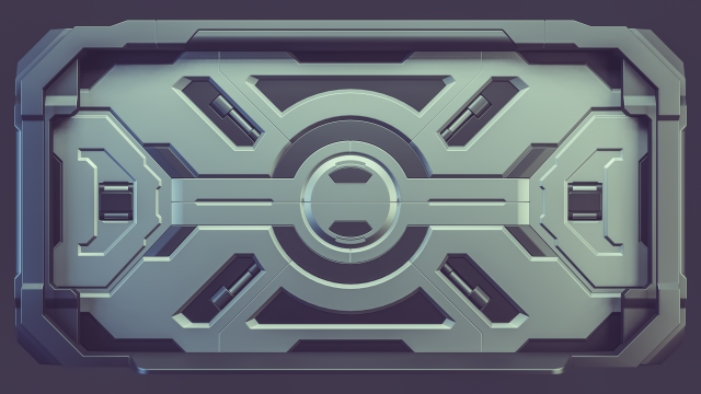 sci-fi door 3Dモデル .c4d .max .obj .3ds .fbx .stl .blend 