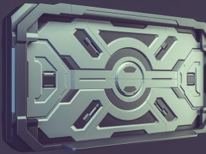 sci-fi door 3Dモデル