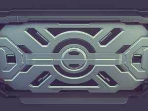 sci-fi door 3Dモデル