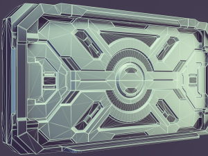 sci-fi door 3Dモデル