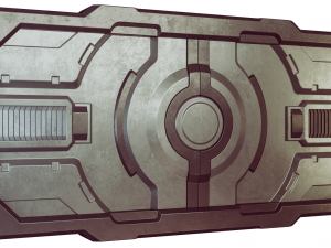 sci-fi door Modelo 3D