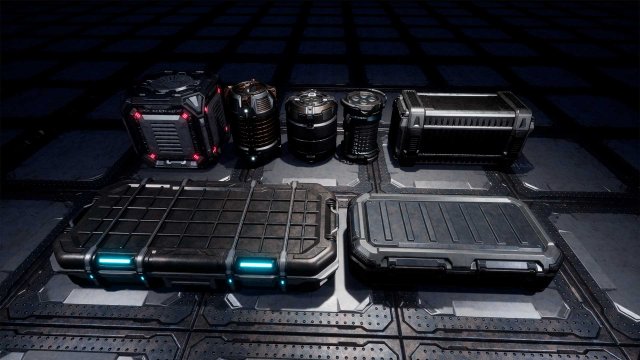 Sci-fi Container Game Unreal Eng 3D Модель .c4d .max .obj .3ds .fbx .stl .blend 