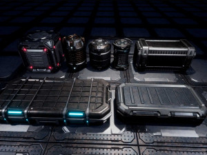 Sci-fi Container Game Unreal Eng 3D 모델