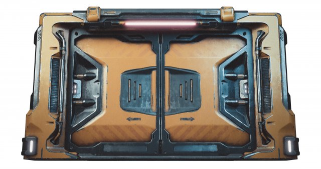 Sci-fi Industrial Door Game 3D Модель .c4d .max .obj .3ds .fbx .stl .blend 