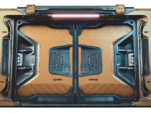 Sci-fi Industrial Door Game 3Dモデル