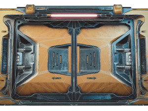 Sci-fi Industrial Door Game 3D Модель