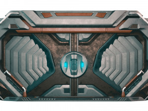 Sci-fi Industrial Door 3D मॉडल