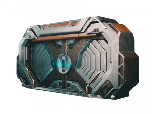 Sci-fi Industrial Door 3D Model