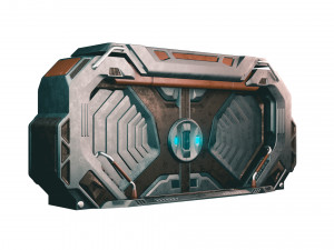 Sci-fi Industrial Door Modelo 3D