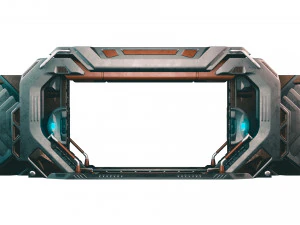 Sci-fi Industrial Door 3D Model