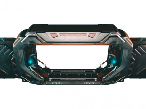 Sci-fi Industrial Door Modelo 3D
