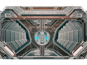 Sci-fi Industrial Door Modelo 3D