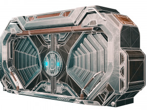 Sci-fi Industrial Door Modelo 3D