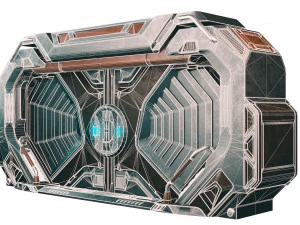 Sci-fi Industrial Door 3D Model