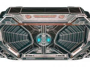 Sci-fi Industrial Door Modelo 3D