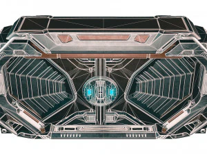 Sci-fi Industrial Door 3D Model