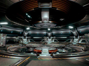 Scena fantascientifica nell'hangar Unreal Engine 4 Modello 3D