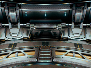Sci-Fi Hangar Scene Unreal Engine4 3D Модель