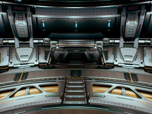 Sci-Fi Hangar Scene Unreal Engine4 3D Model