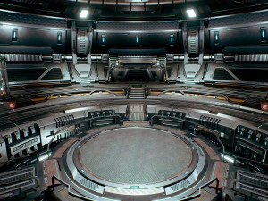 Sci-Fi Hangar Scene Unreal Engine4 3D Model