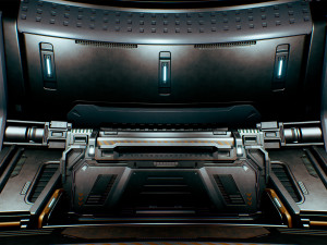 Sci-Fi Hangar Scene Unreal Engine4 3D Модель