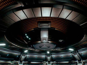 Sci-Fi Hangar Scene Unreal Engine4 3D Модель