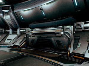 Sci-Fi Hangar Scene Unreal Engine4 3D Модель