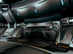 Sci-Fi Hangar Scene Unreal Engine4 3D Model