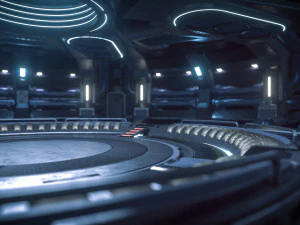 Sci-fi Hangar Rework Scene 3D Model