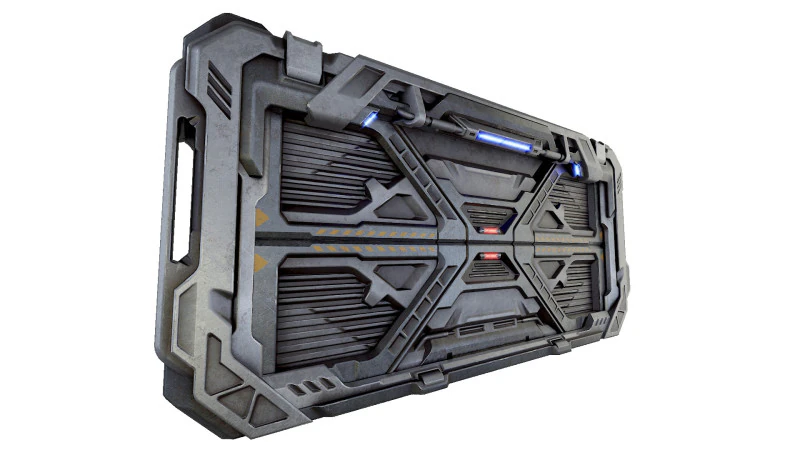 Sci-Fi Door Game 3D Model .c4d .max .obj .3ds .fbx .stl .blend 