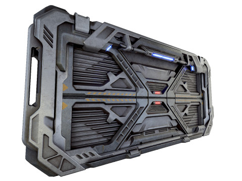 Sci-Fi Door Game 3D Model