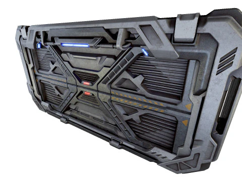 Sci-Fi Door Game 3D Model