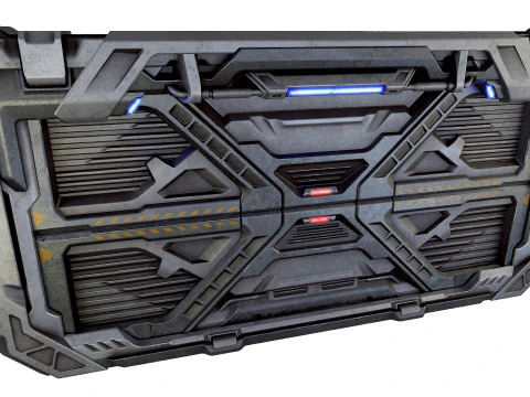 Sci-Fi Door Game 3D Model