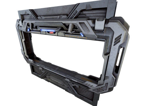 Sci-Fi Door Game 3D Model