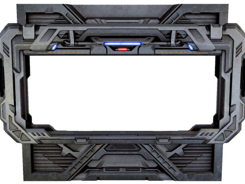 Sci-Fi Door Game 3D Model