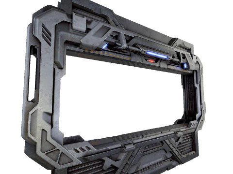 Sci-Fi Door Game 3D Model