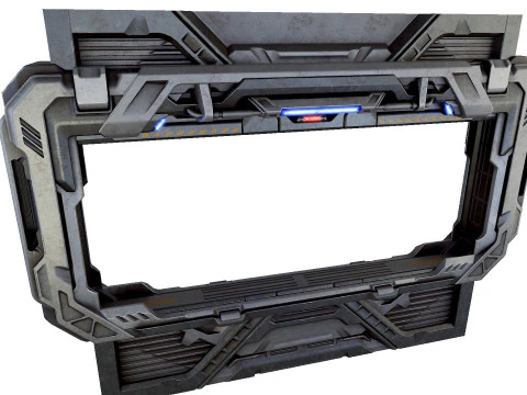 Sci-Fi Door Game 3D Model