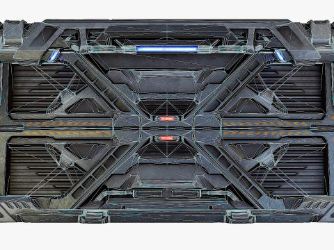 Sci-Fi Door Game 3D Model