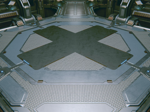 Sci-Fi Industrial Scene Black Abyss 3D 模型