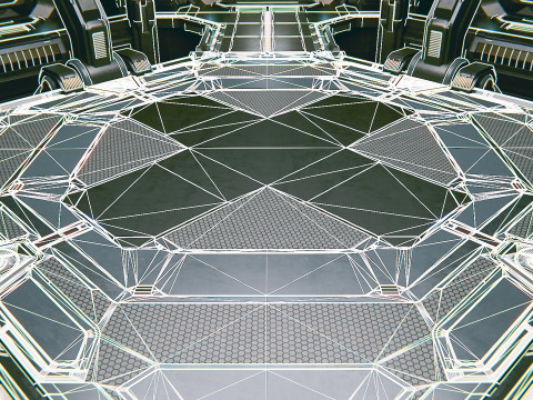Sci-Fi Industrial Scene Black Abyss 3D 模型