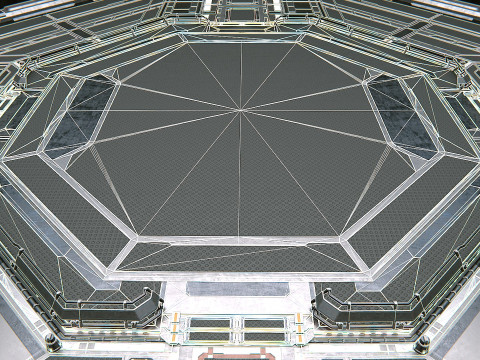 Sci-Fi Industrial Hangar Scene - Time Travel Model 3D
