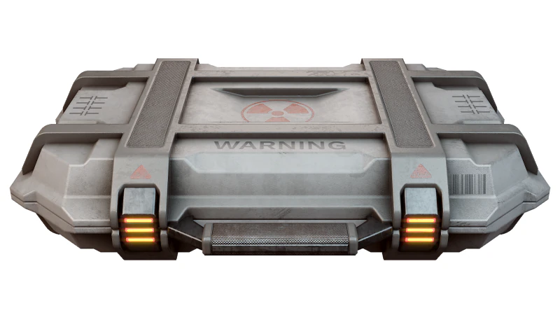 Sci-fi Container Game-ready 3D Model .c4d .max .obj .3ds .fbx .stl .blend 