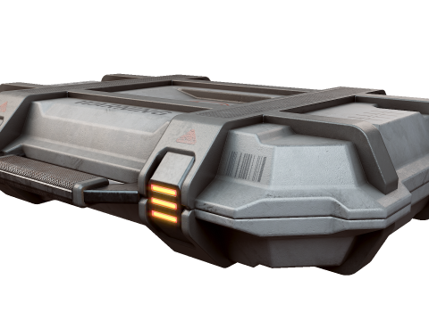 Sci-fi Container Game-ready 3D मॉडल