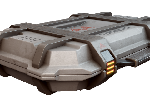 Sci-fi Container Game-ready 3D मॉडल