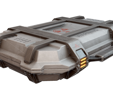 Sci-fi Container Game-ready 3D मॉडल