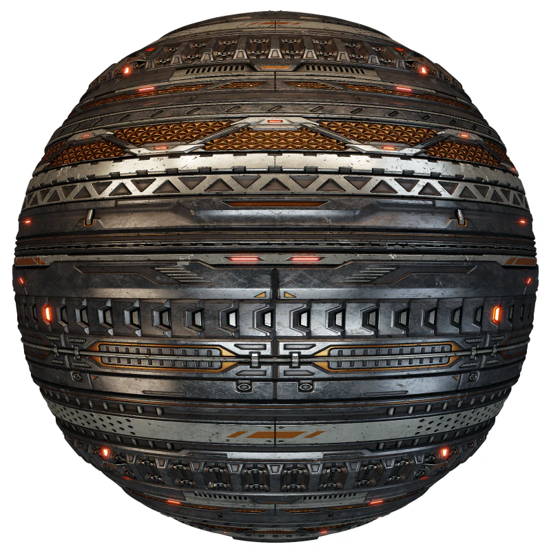 Sci-Fi Trim Sheets Materials 01 CG Textures .c4d .max .obj .3ds .fbx .stl .blend 