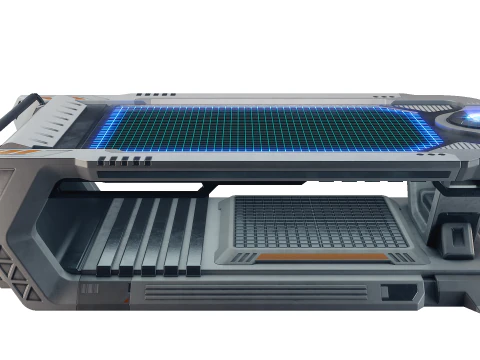 공상 과학 홀로그램 제어판 3D 모델