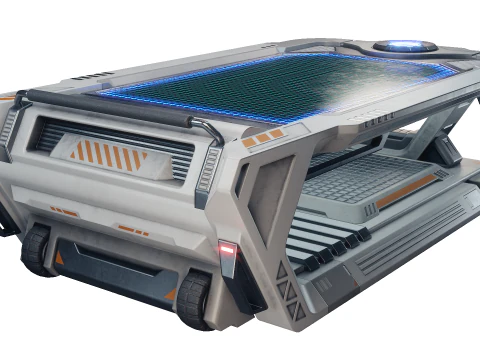 공상 과학 홀로그램 제어판 3D 모델