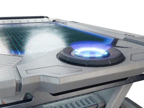 공상 과학 홀로그램 제어판 3D 모델