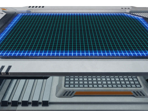 Sci-fi Holographic Control panel 3D मॉडल